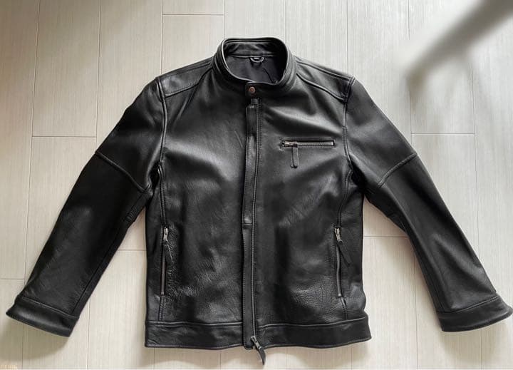 VIIBOYブランド 牛本革 ライダースジャケット ブラック