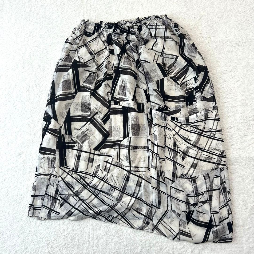 タグ付き新品未使用 Y’s ワイズ シアー マキシ丈スカート アシンメトリー