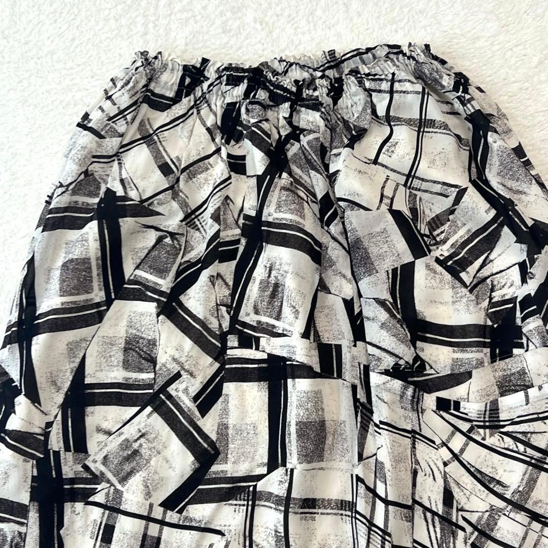 タグ付き新品未使用 Y’s ワイズ シアー マキシ丈スカート アシンメトリー