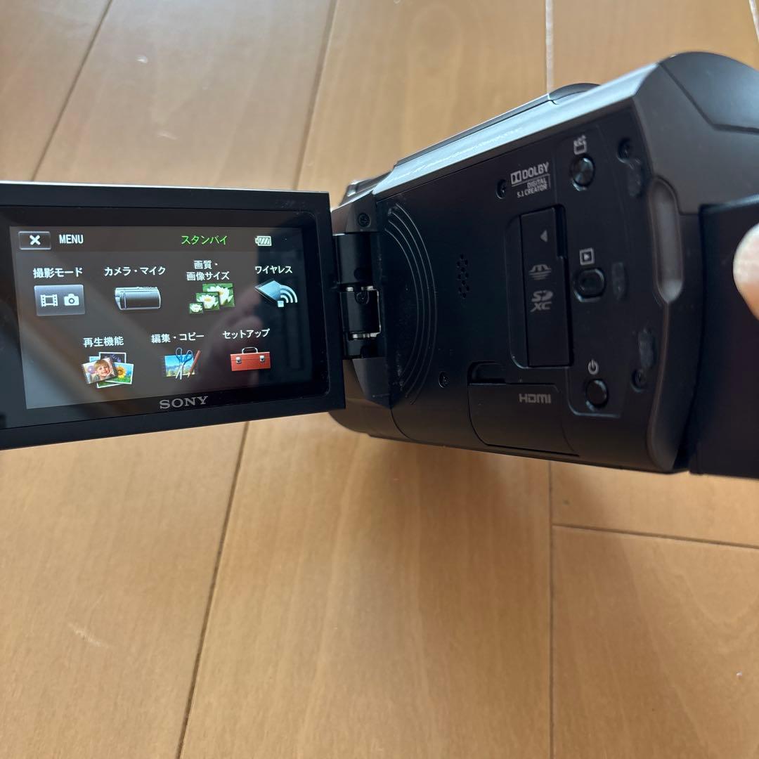 あんこSONY FDR-AX45 4Kビデオカメラ本体 バッテリー付き