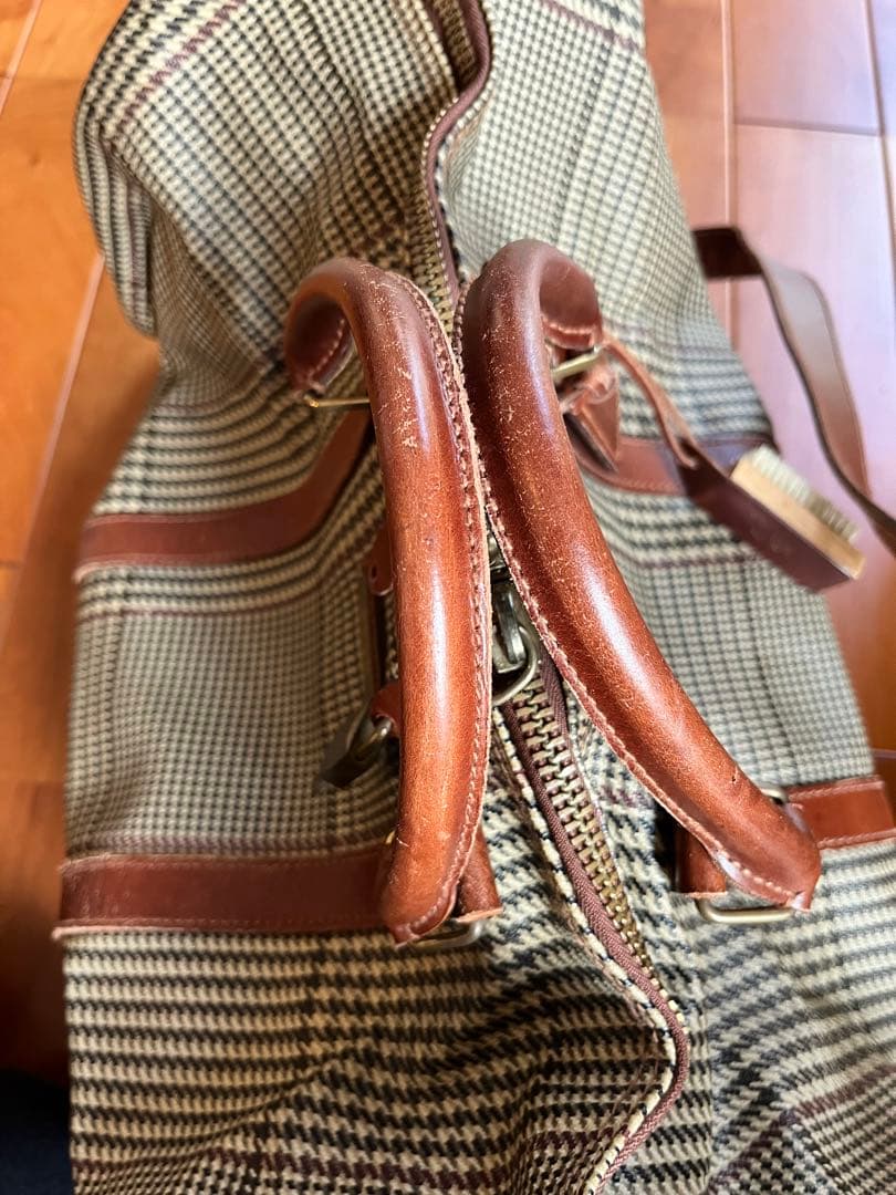 ラルフローレン　ボストンバッグ　2way　斜め掛け　鍵付き　千鳥格子