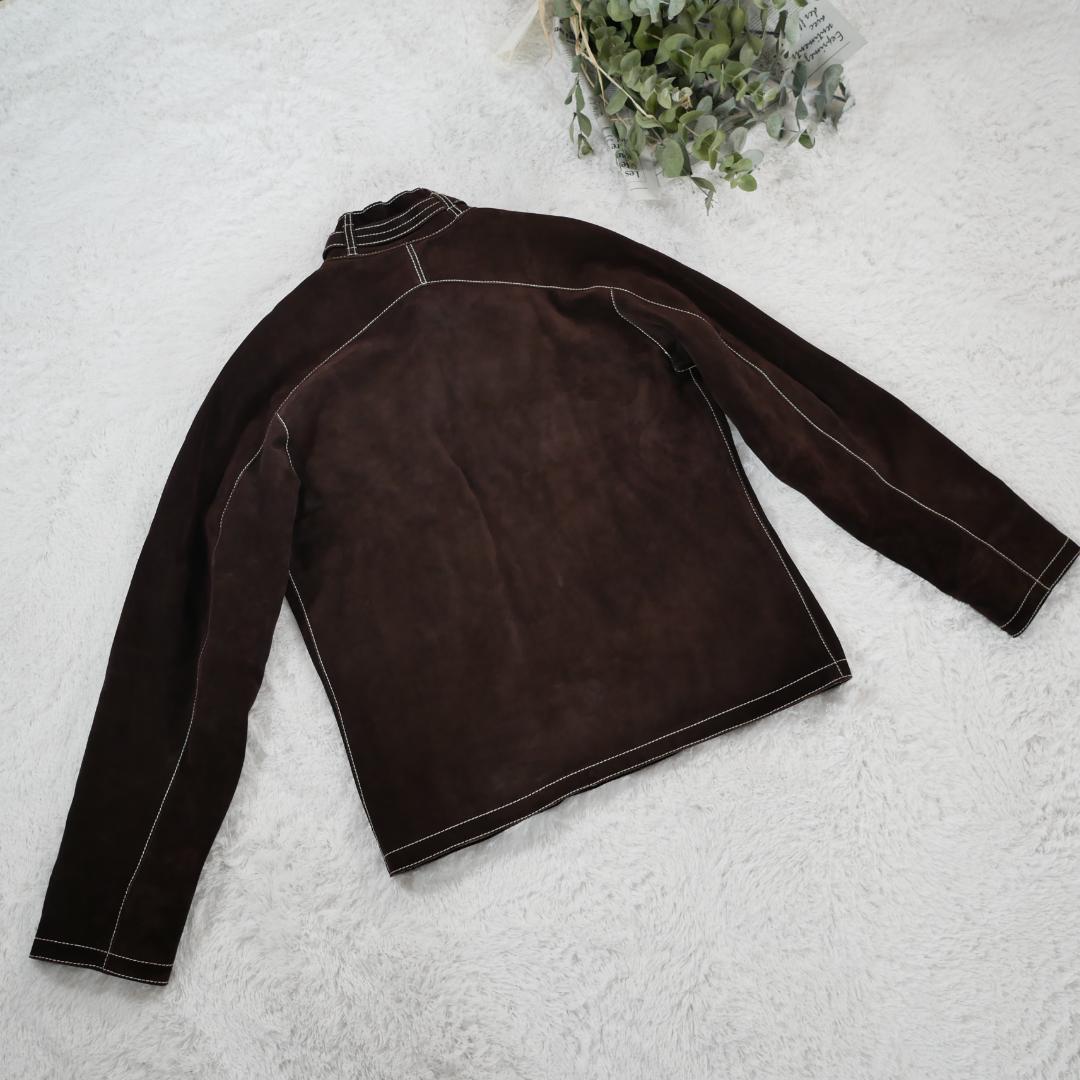 【極美品】50 チンクアンタ　スエードレザージャケット　ブラウン　L相当