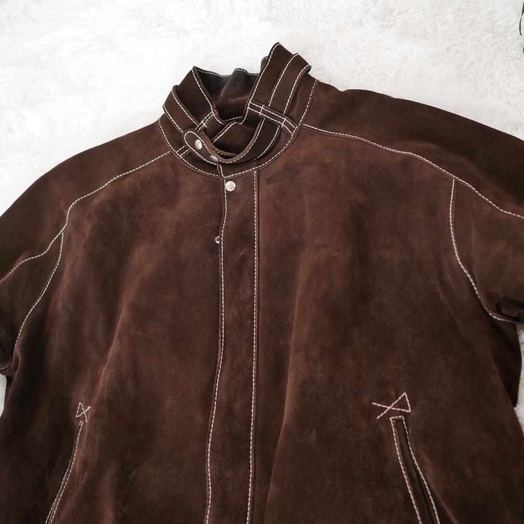【極美品】50 チンクアンタ　スエードレザージャケット　ブラウン　L相当