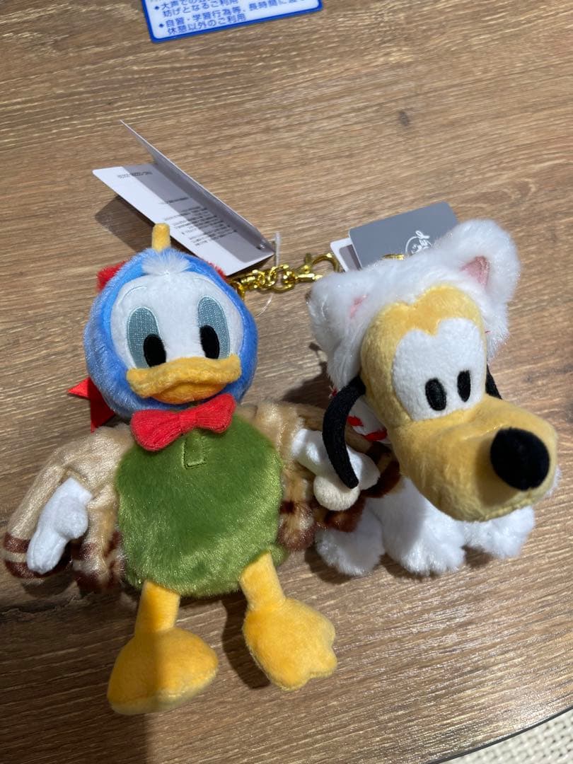 岡山 限定 ディズニーストア ドナルドダック プルート ぬいぐるみストラップ