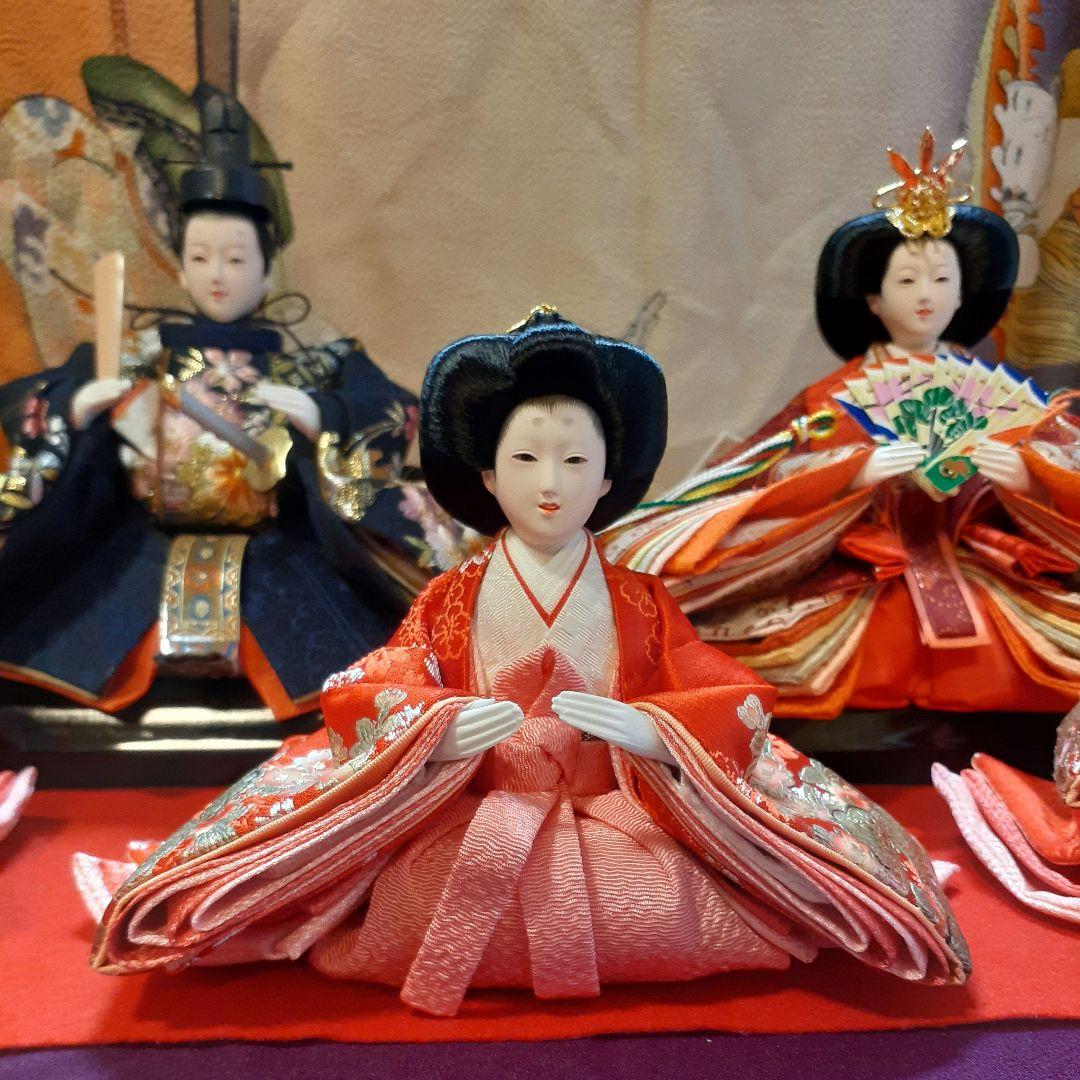 伝統的な雛人形セット　梛葉五人揃え