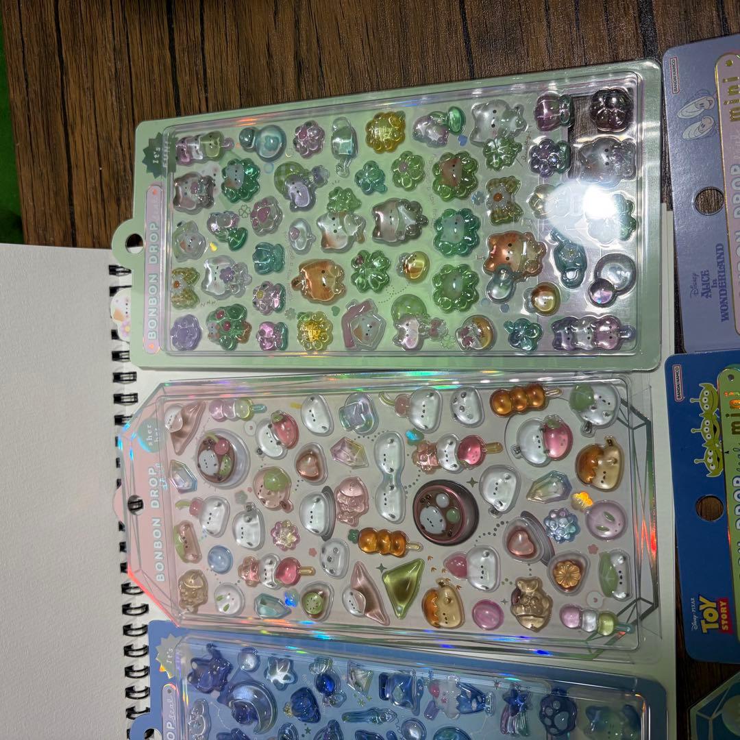 【正規品】ボンボンドロップシール　ディズニー　たまごっち　各種14枚セット