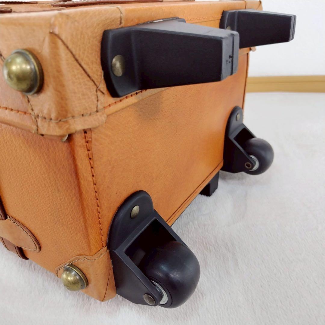 TIME WALKER 本革 レザーアンティークトランク風キャリーケース レトロ