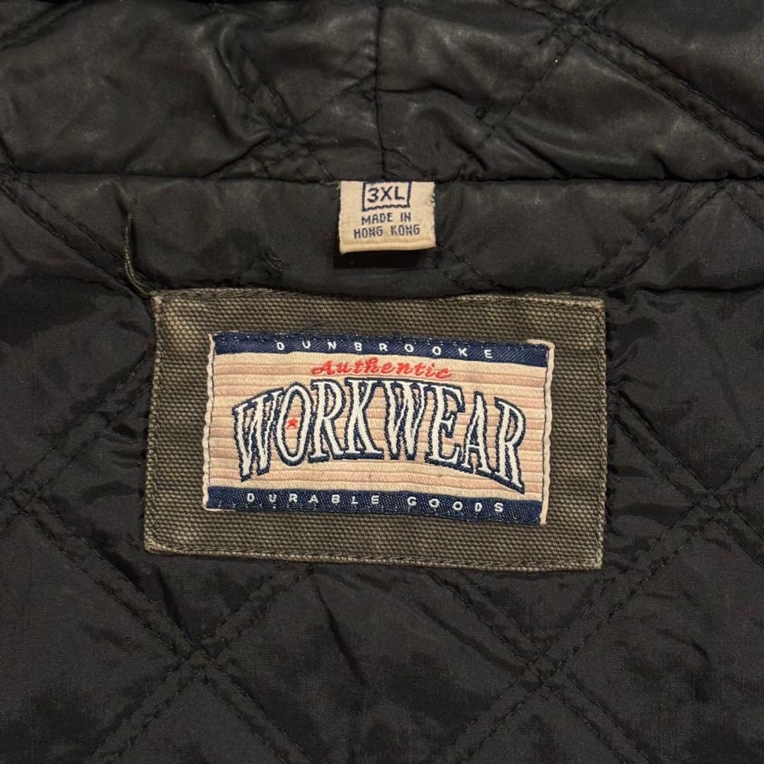 【ダック地ジャケット】アクティブジャケット　裏地キルティング　企業ロゴ 3XLi