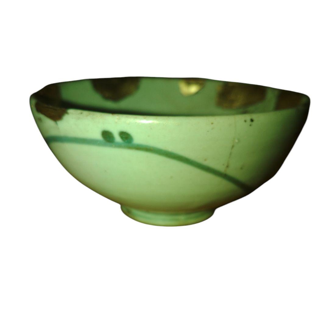 江戸時代　古伊万里くらわんか染付碗　金継ぎ