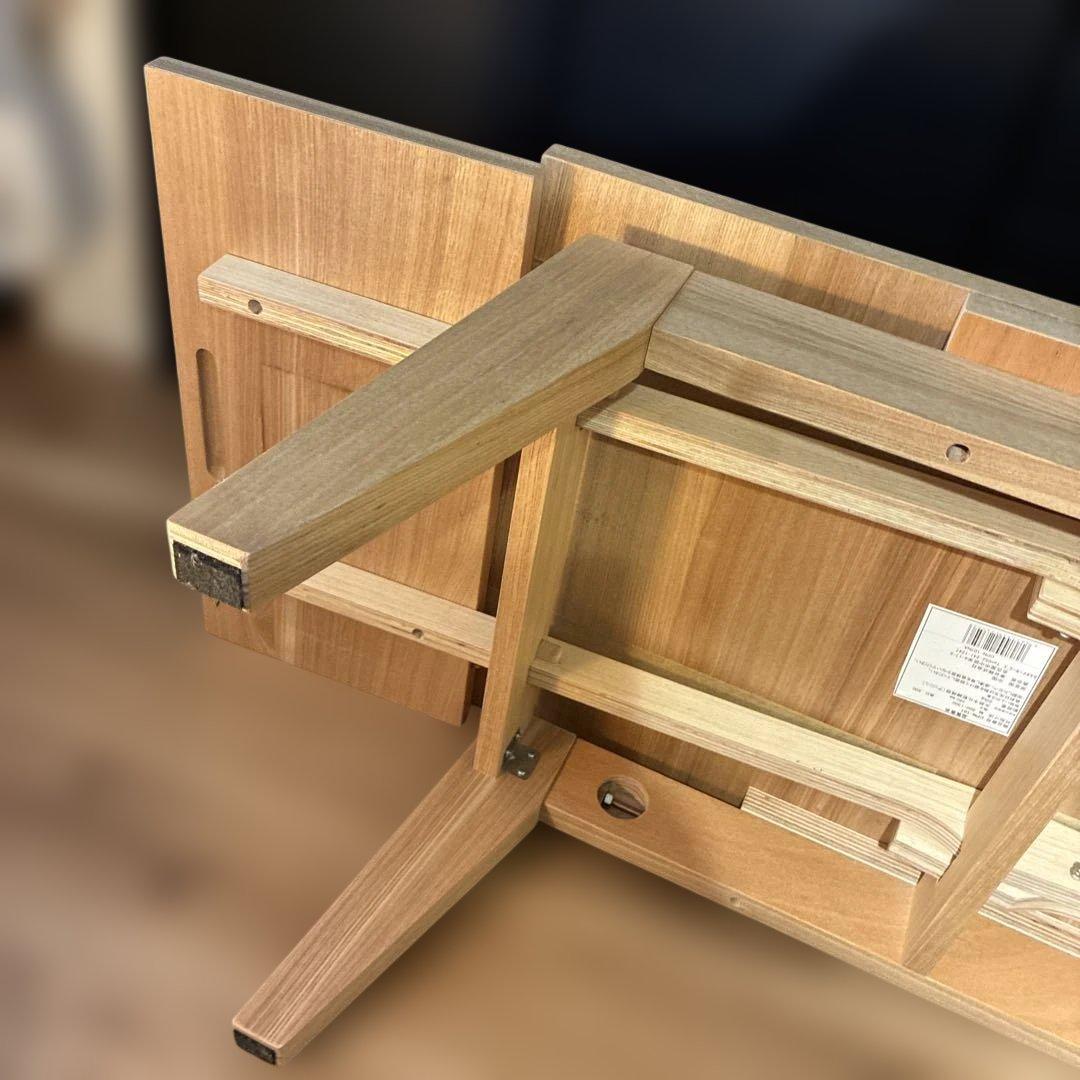 最終金額　Re:CENO 伸長式ローテーブル 木目 130cm対応35,800円