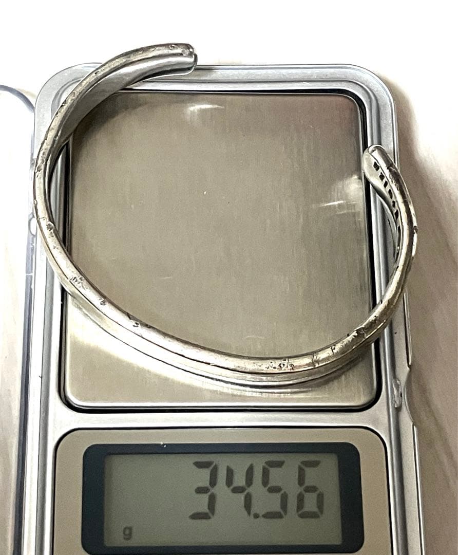 希少 市松 K14 silver バングル シルバー 980 ゴールド コンビ