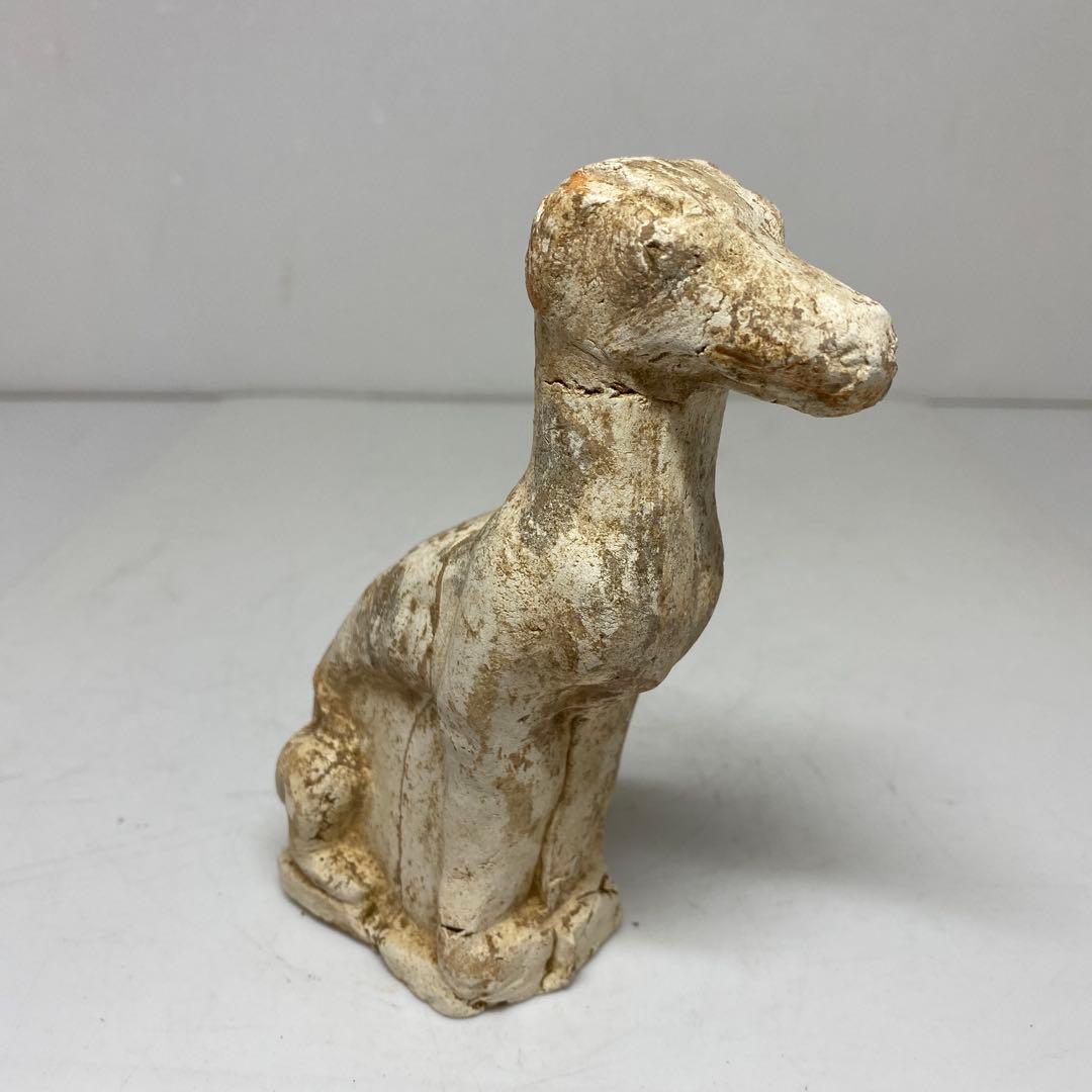 中国宋時代　加彩犬置物　高さ約13.7㎝　東さ7-1102☆2F