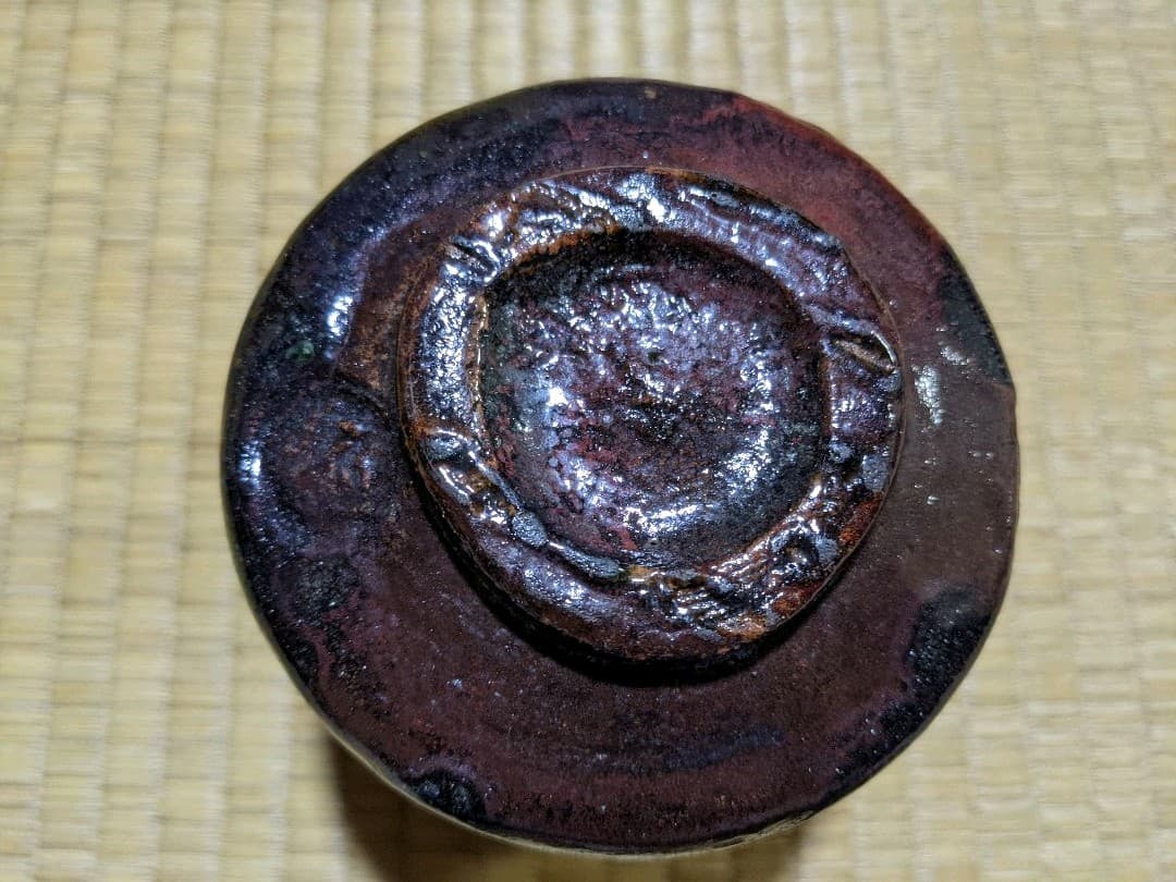 ♦大樋焼！珍物 稀なる発色 田山方南造 筒茶盌 紙共箱 楽脇窯 茶道具 骨董品