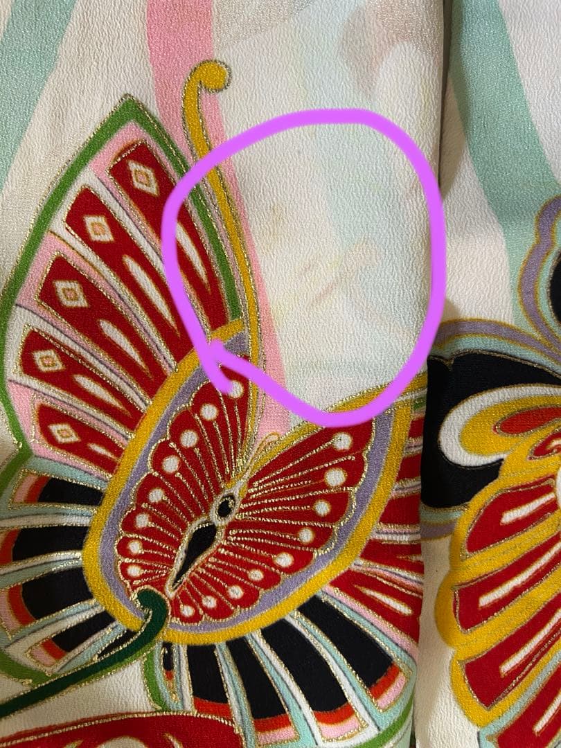 7歳　七五三　アンティーク着物、帯(西陣織)、帯揚げ、帯締め　しごきのセット