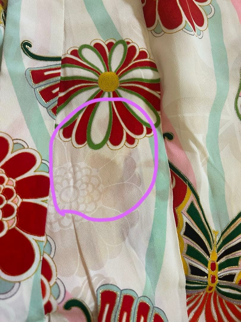 7歳　七五三　アンティーク着物、帯(西陣織)、帯揚げ、帯締め　しごきのセット