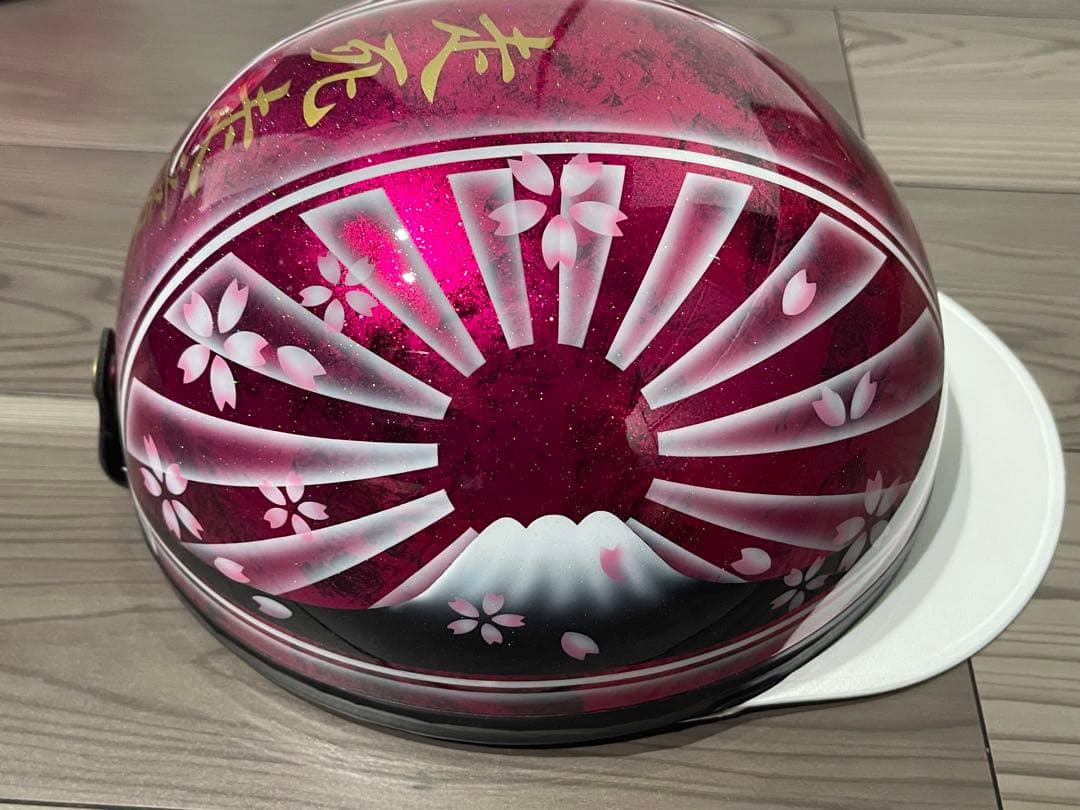 ラメ 桜吹雪 富士日章 コルク半 ヘルメット CBX400F