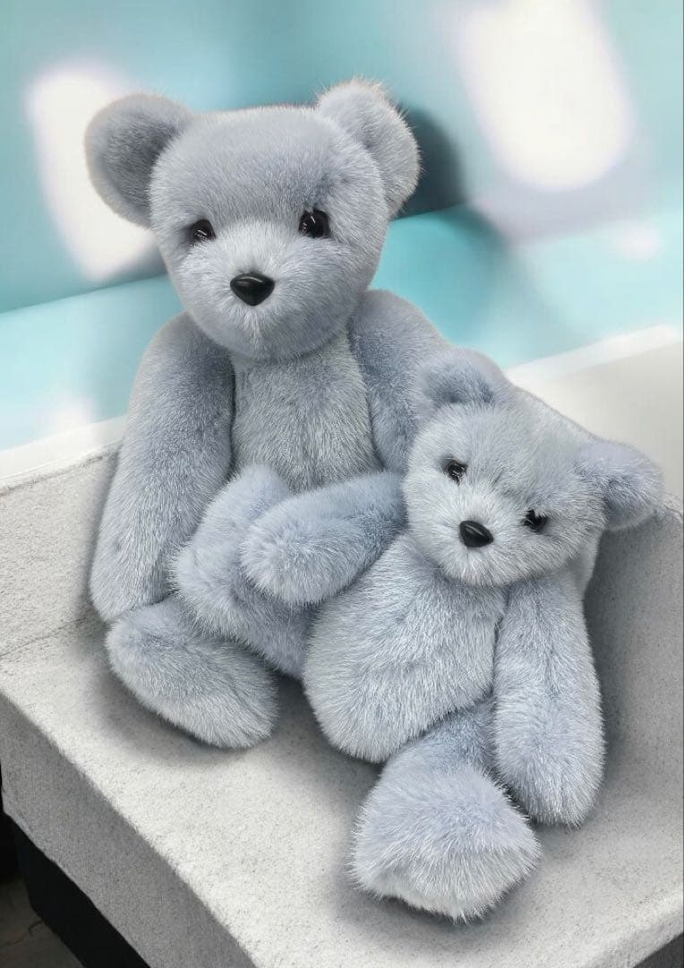 グレーミンクのクマのぬいぐるみ2体セット