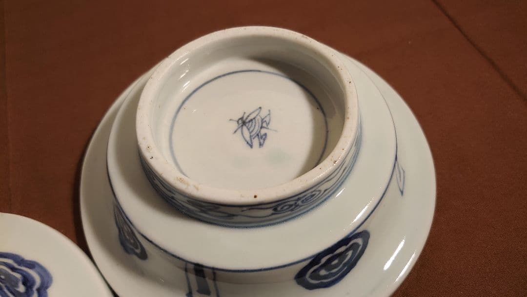 古伊万里　伊万里　染付　山水　菓子鉢　アンティーク伊万里　２客