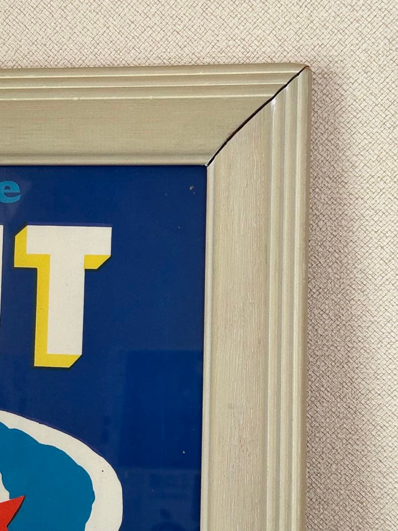 額装付 フランス広告ポスター 布貼り 希少 サヴィニャック展