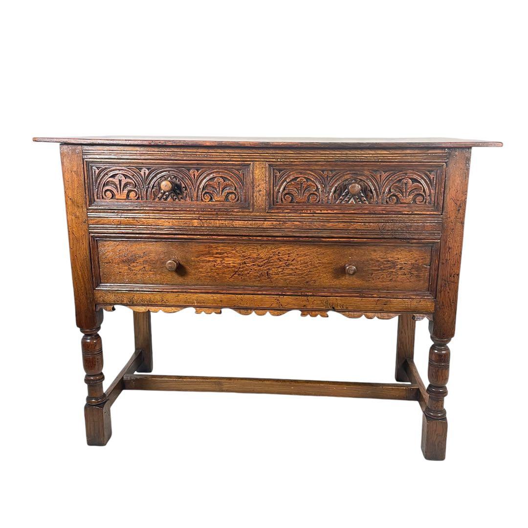 ケンタ　HR396 【アンティーク英国】1930年代　カービング　チェスト