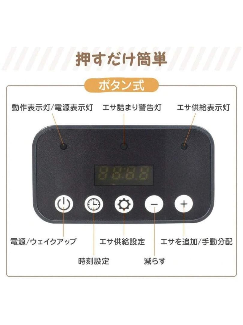 猫・犬両対応 タイマー自動給餌器 小型ペットフィーダー 自動餌やり機