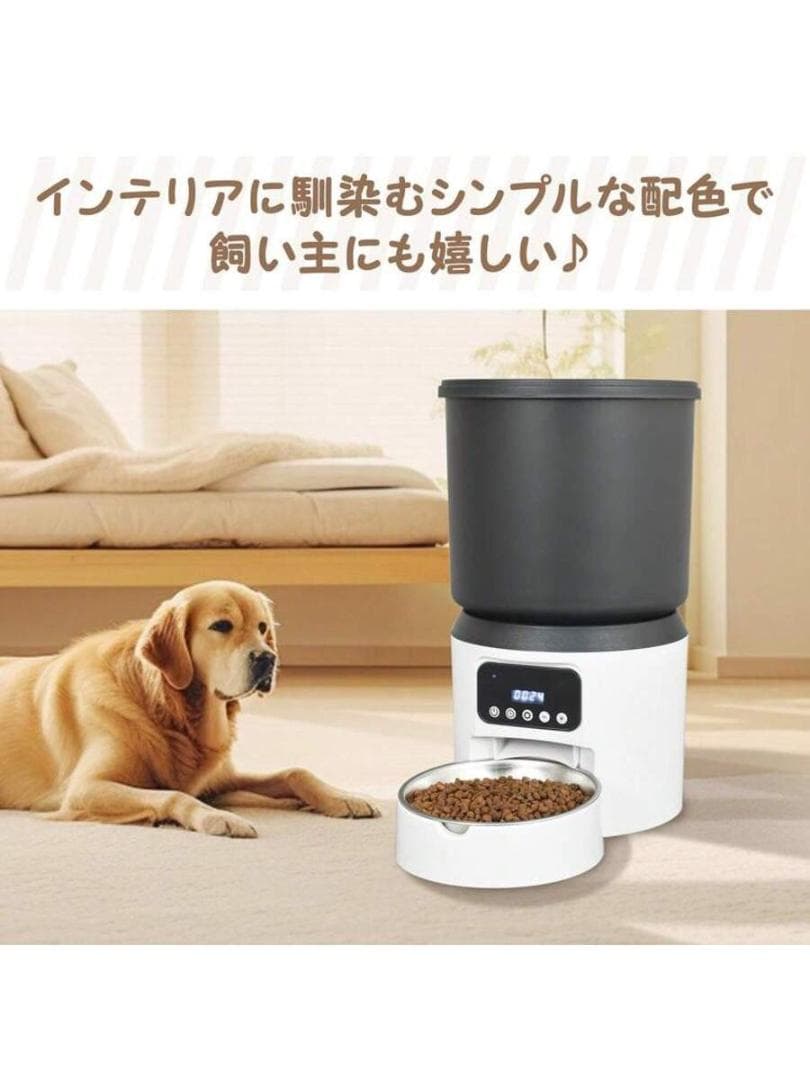 猫・犬両対応 タイマー自動給餌器 小型ペットフィーダー 自動餌やり機