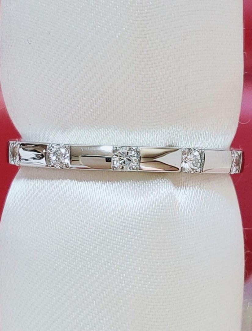 新入荷 未使用品 pt950 天然ダイヤモンド 0.10ct リング