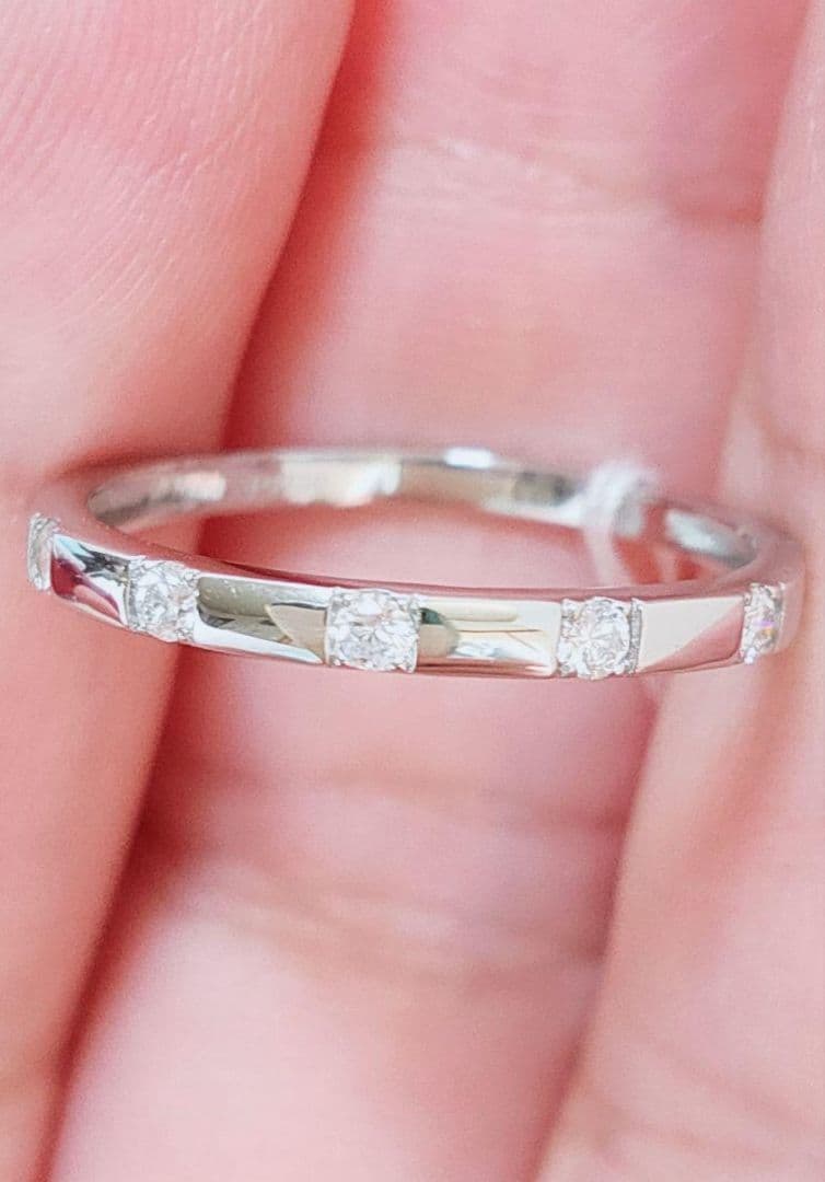 新入荷 未使用品 pt950 天然ダイヤモンド 0.10ct リング