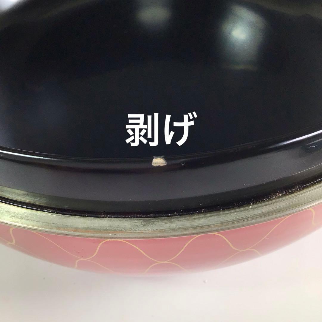 Ｒ１７７　食篭　『岡本陽斎作』『朱塗内黒』『金網目蒔絵』『喰籠』　共箱　菓子器