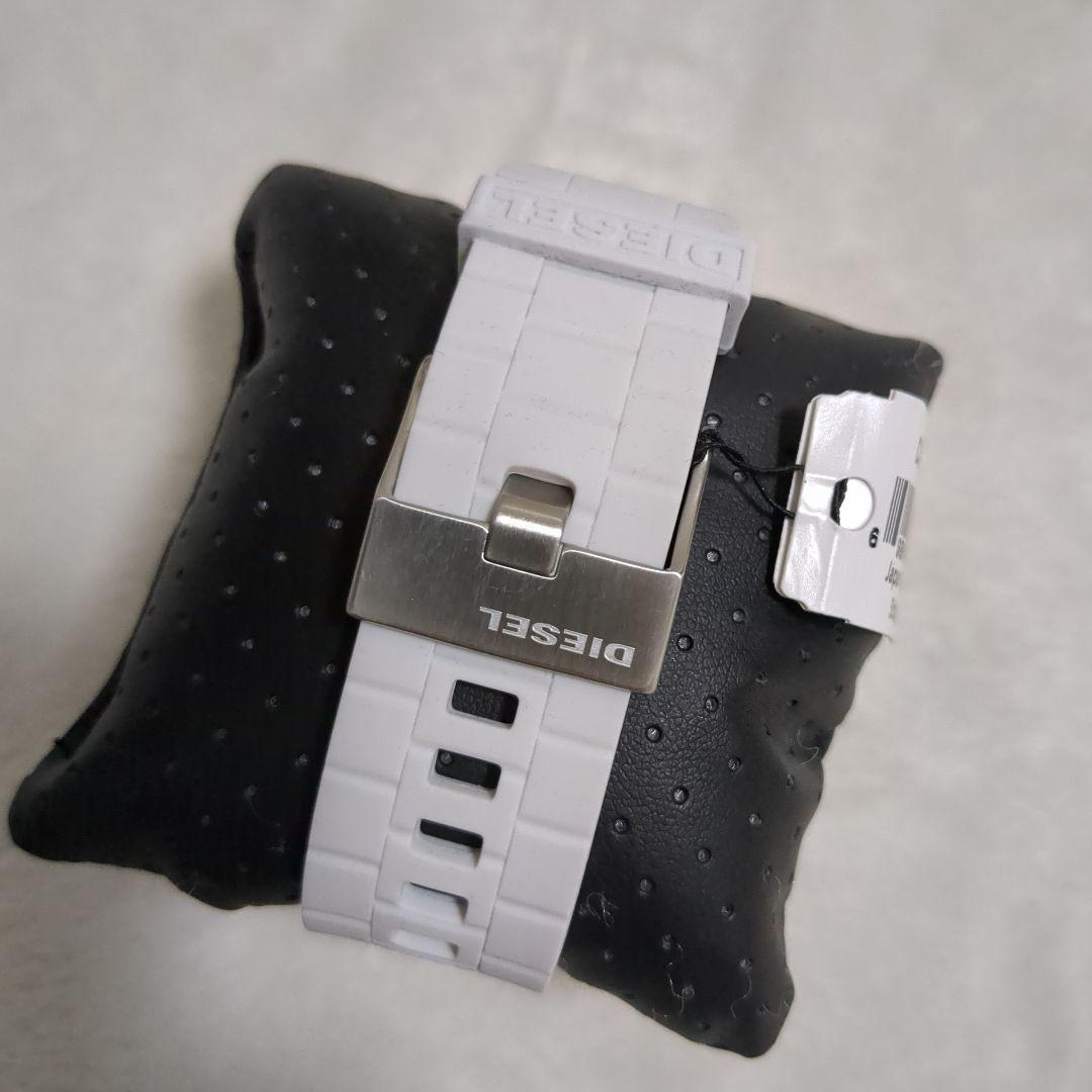 【未使用品】DIESEL 腕時計 DZ1436 フランチャイズ ラバー ホワイト