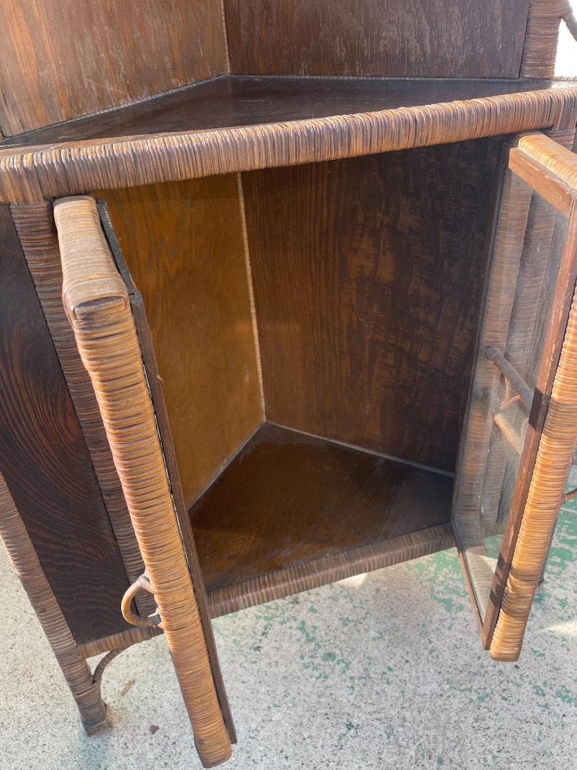 【レア品】昭和アンティーク家具　激レア品　木製家具　コーナー置き　昭和レトロ
