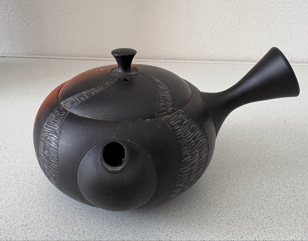 水野陽景 急須 常滑焼 窯変 螺旋文 とこなめ焼 茶道具