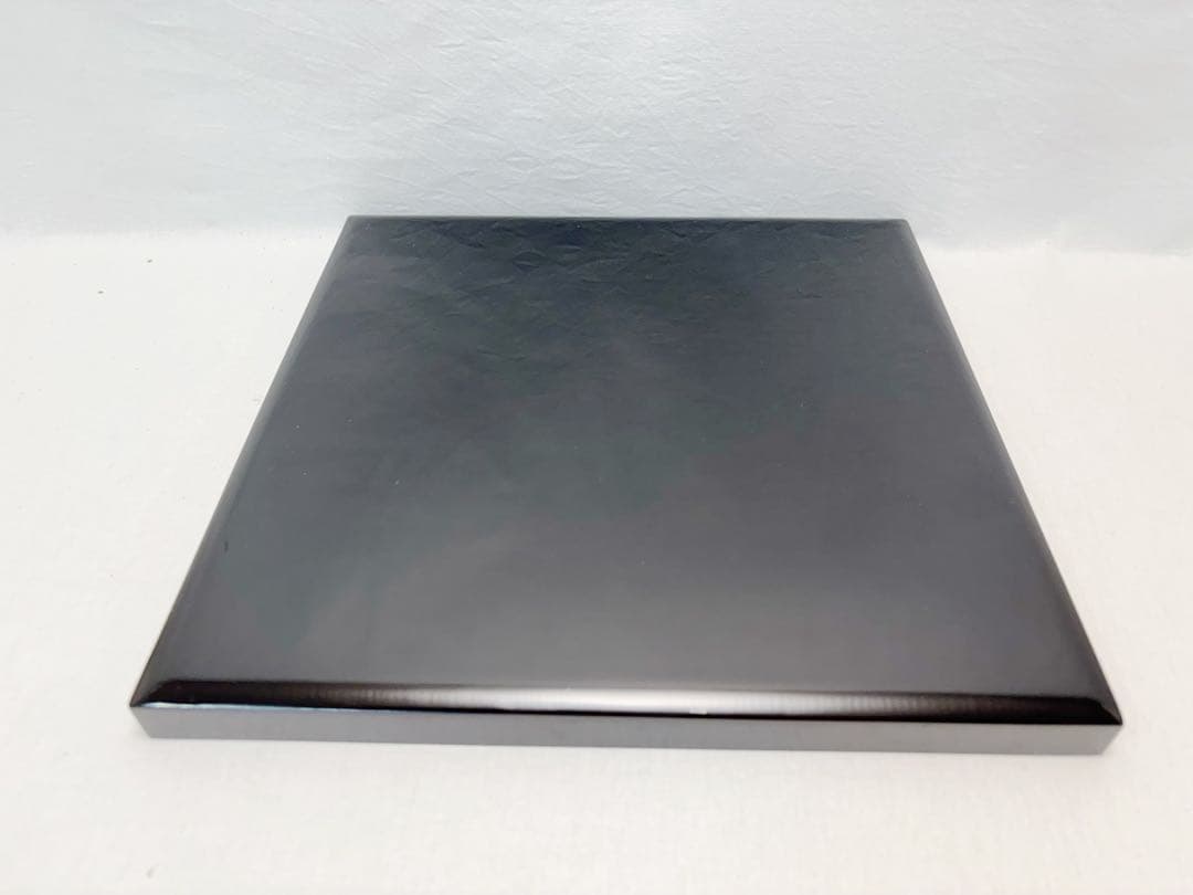 ほぼ未使用 懐石道具 輪島塗り 木製黒真塗 会席膳 四方膳 5客揃 銘々盆