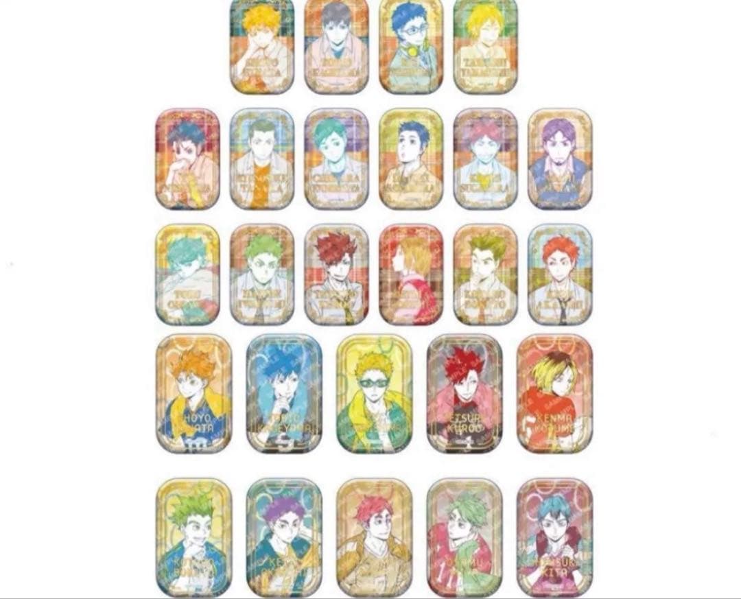 ハイキュー!! スクエア缶バッジ オフショット×カラー 第一弾・第二弾セット