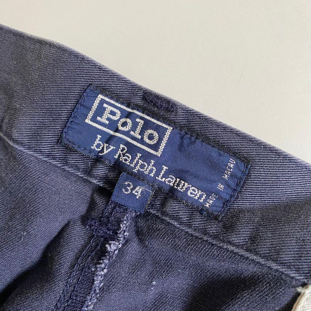 ポロラルフローレン w34 ナス紺 ポロチノ 初期型 アンドリュー ツータック
