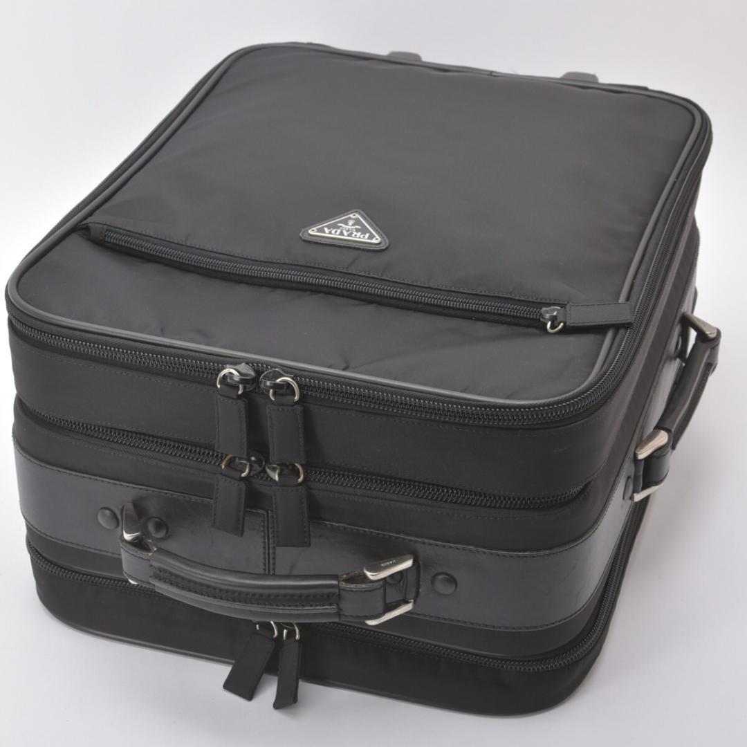 美品◇PRADA プラダ キャリーケース 50 ナイロン ブラック 機内持込可