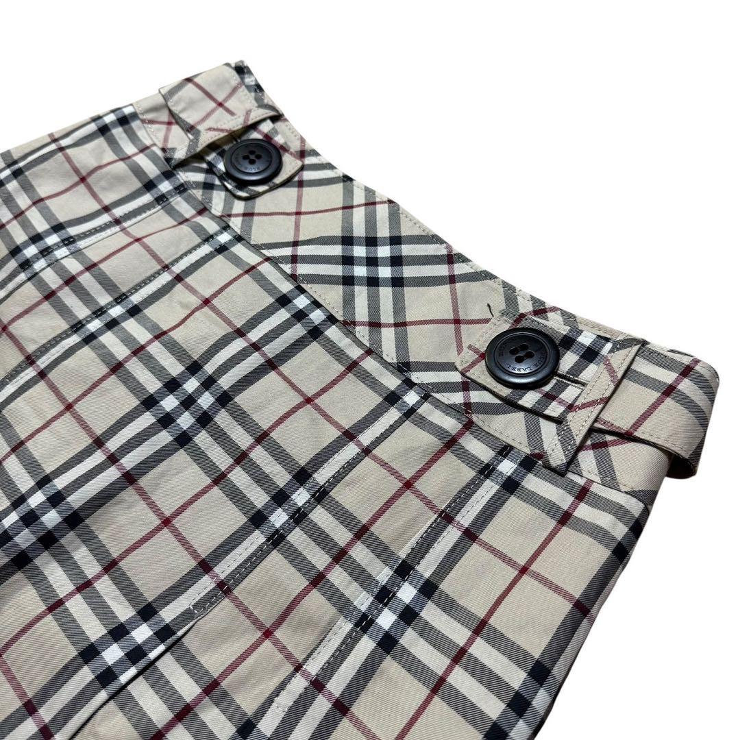 バーバリーブルーレーベル スカート ノバチェック ベルト ベージュ 38サイズ