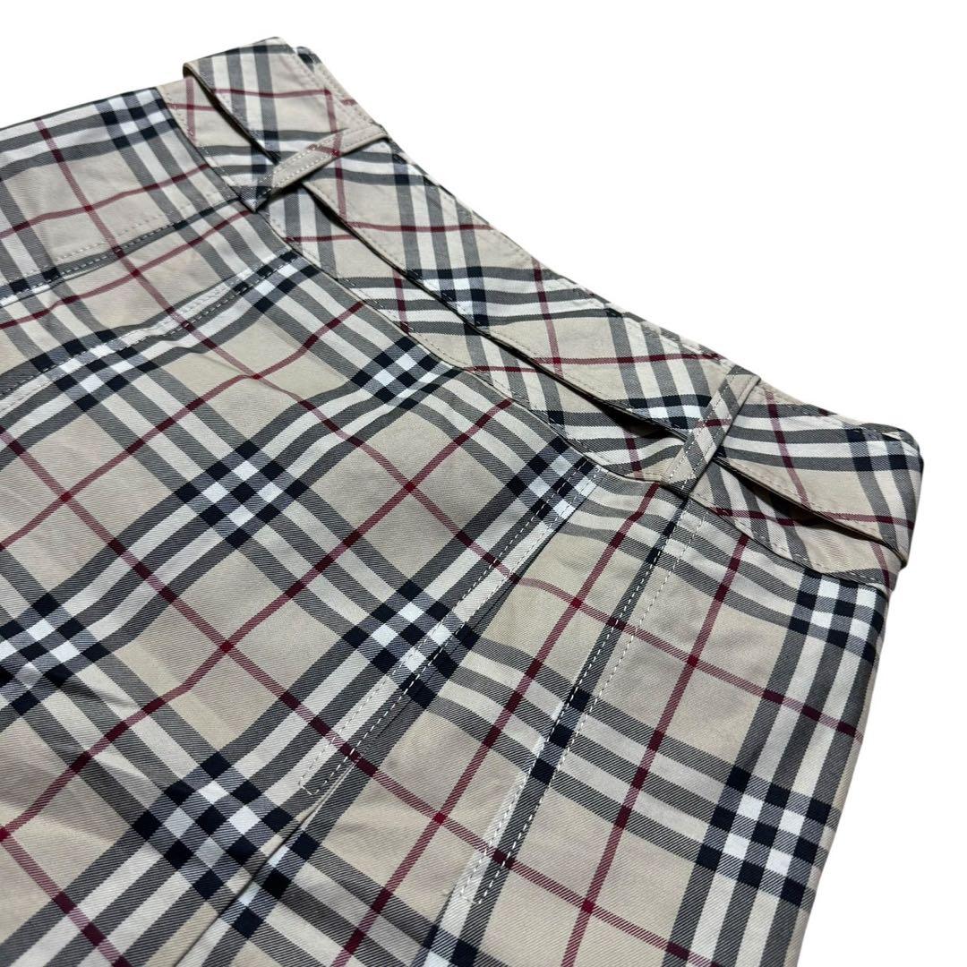 バーバリーブルーレーベル スカート ノバチェック ベルト ベージュ 38サイズ