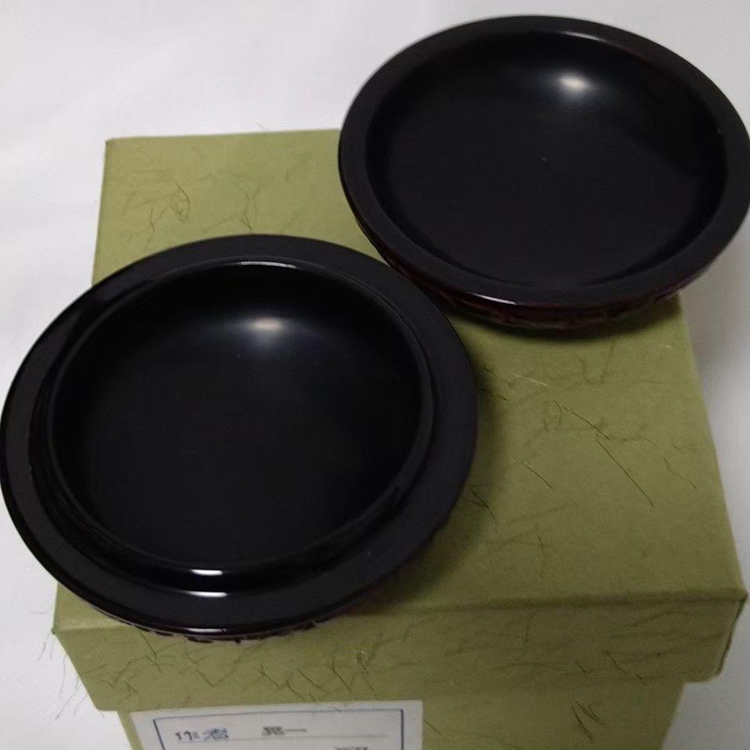香合 三野原 晃一 漆芸 堆朱 溜 香 棗 茶道具 茶道 お茶 香炉 茶碗 食器