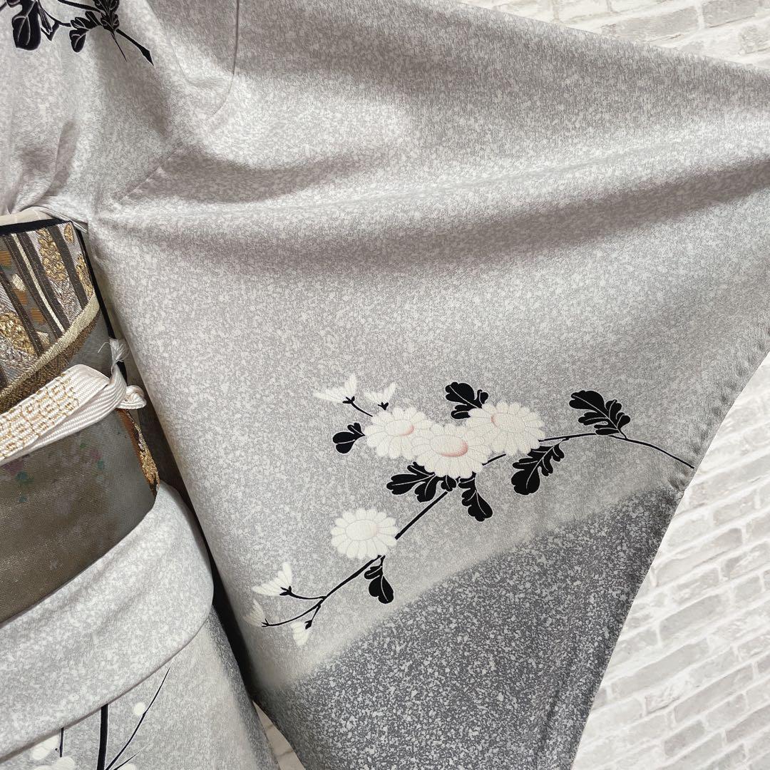 訪問着　フルセット　桜の木　菊　流水　金彩加工　叩き染　入学式　卒業式　I2