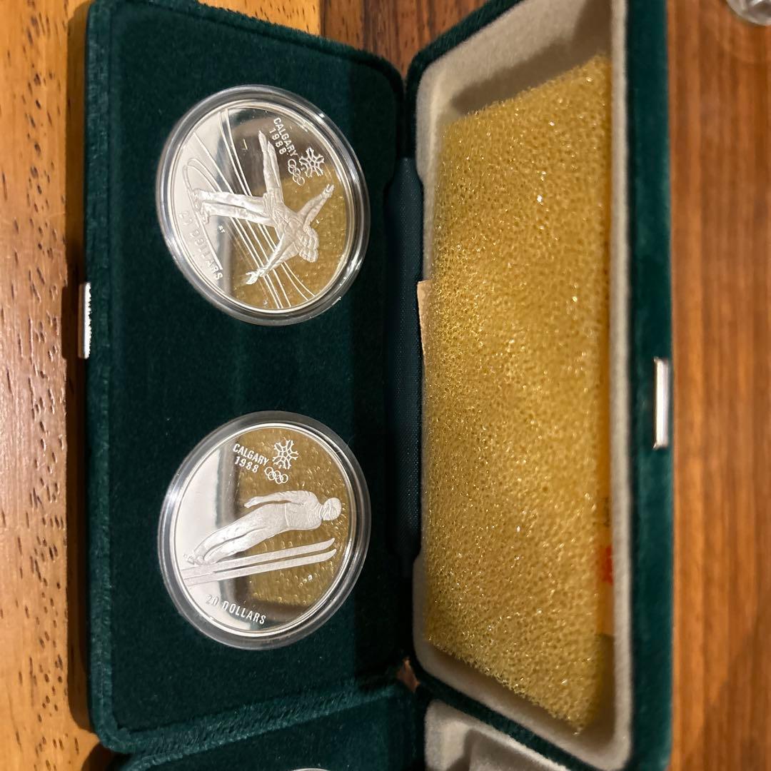 SV925 カルガリーオリンピック　記念銀貨 1988年カナダ 2セット