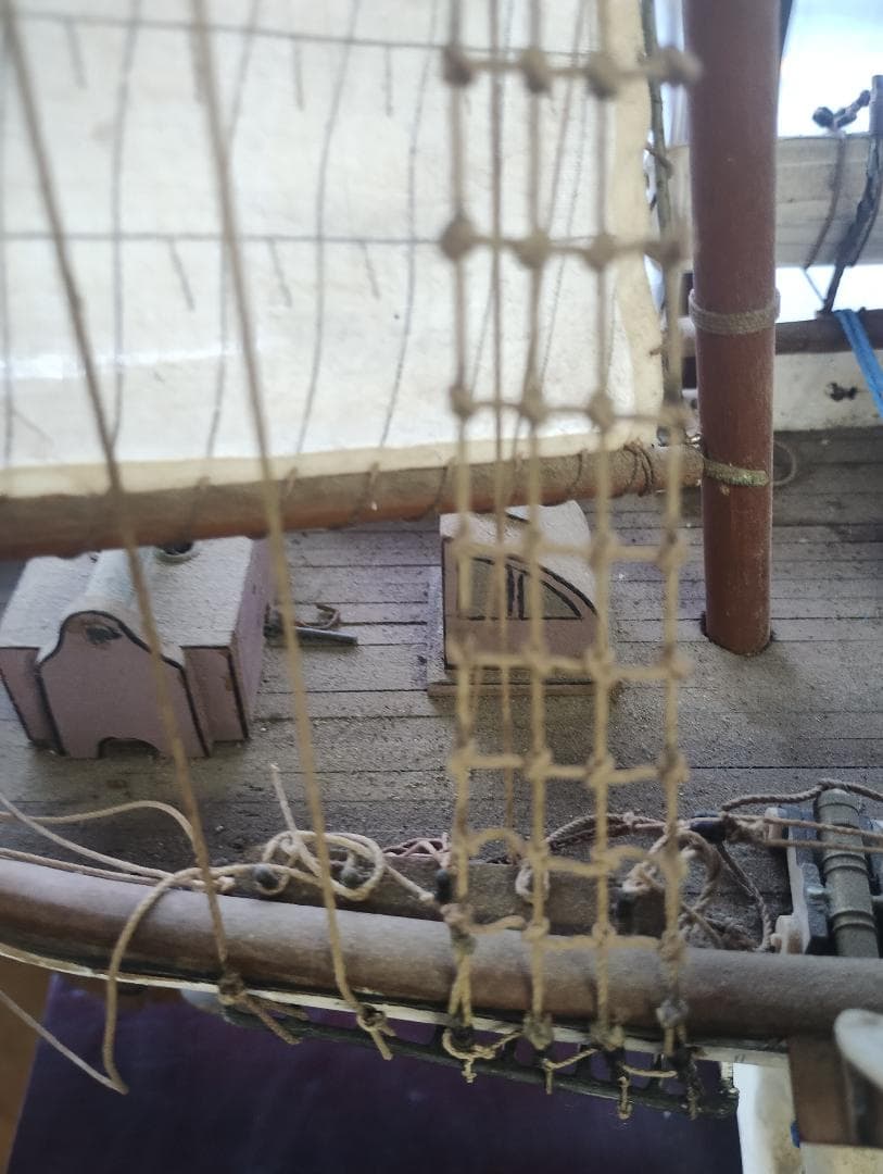 木製帆船模型 約60cm 未清掃現状品 インテリア 一品もの