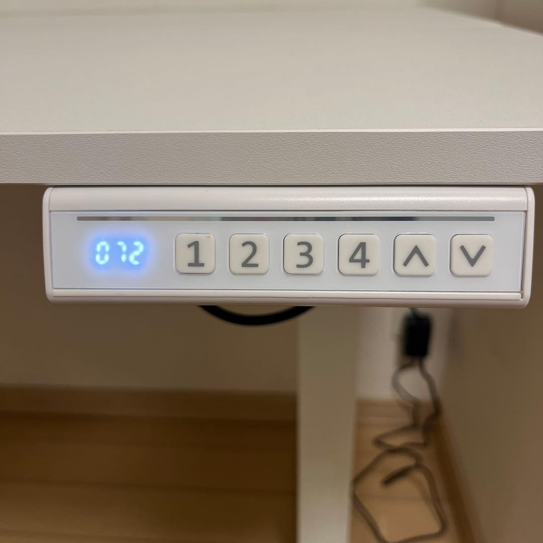 電動昇降式デスク　ErGear　ホワイト　140 x 70 x 72-118cm