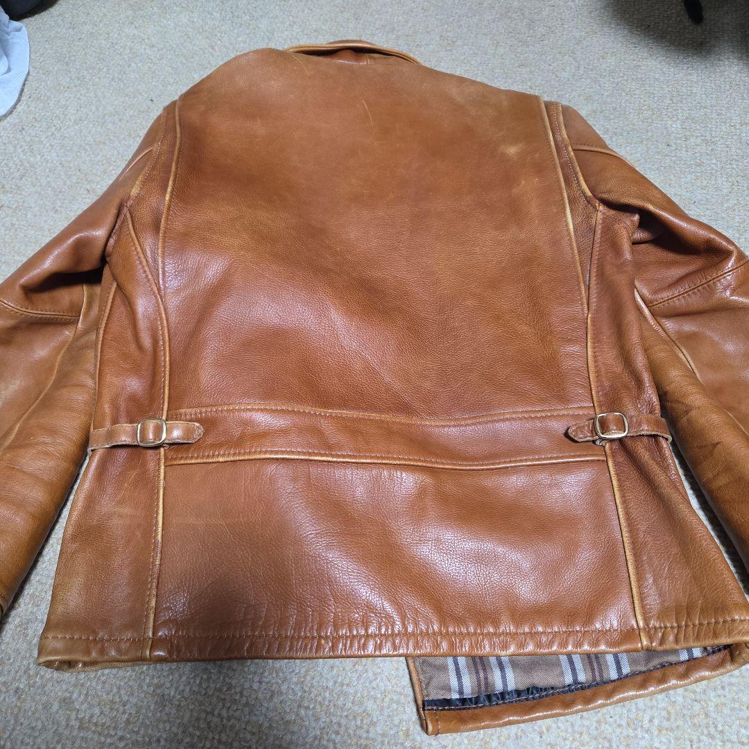 か*す様 Schottシングルライダース本革ブラウン