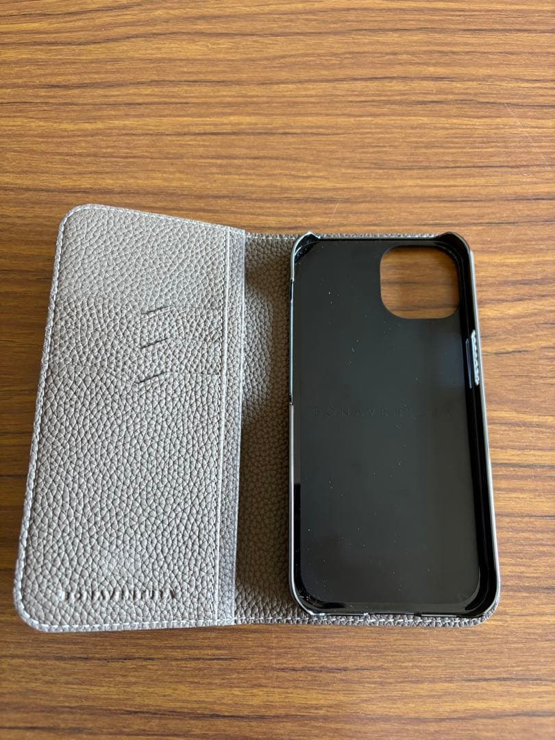 ボナベンチュラ　iPhone14 ダイアリーケース　シュリンクレザー