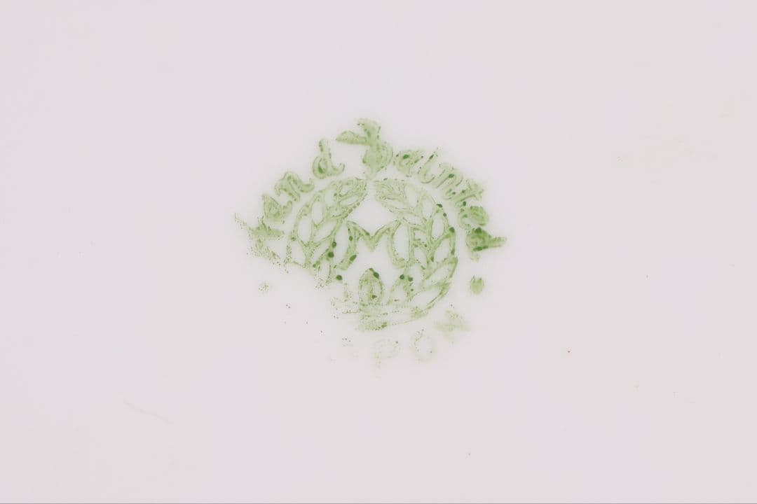 【CM309】オールドノリタケ 風景 薔薇 皿 鉢 幅21.8cm 湖畔 明治