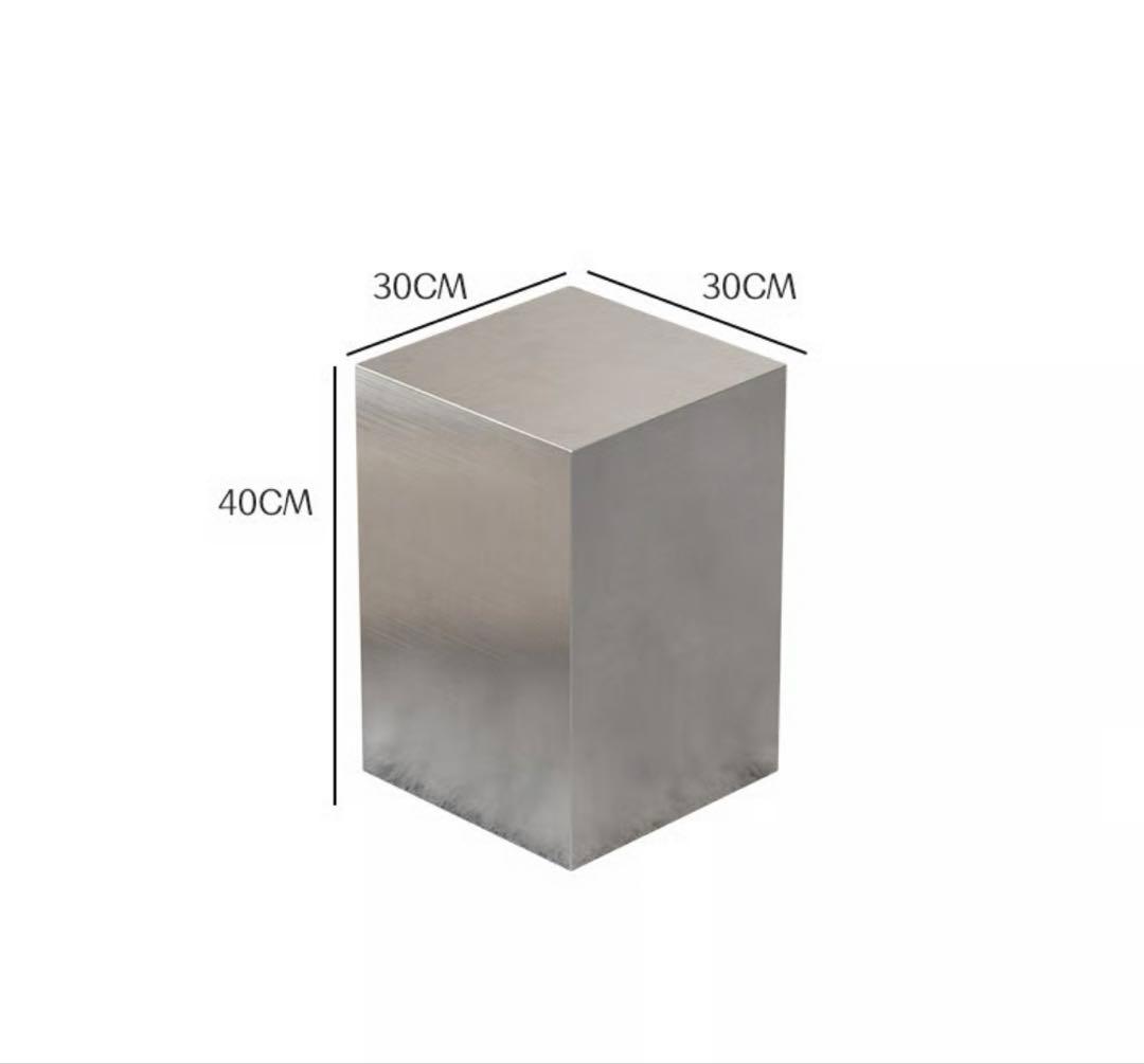 【新品】アートオブブラック ステンレス スクエア サイドテーブル スツール