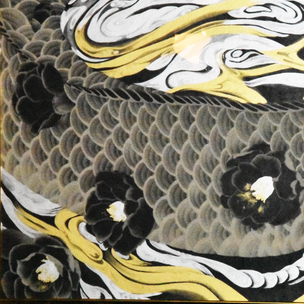 平井千香子 金と銀 鳳凰図 縦104㎝ 横170㎝ F100号 真贋保証 肉筆