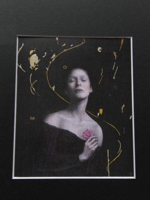 中堀慎治、【香 L'encens】、希少な額装用画集より、新品額装付、状態良好