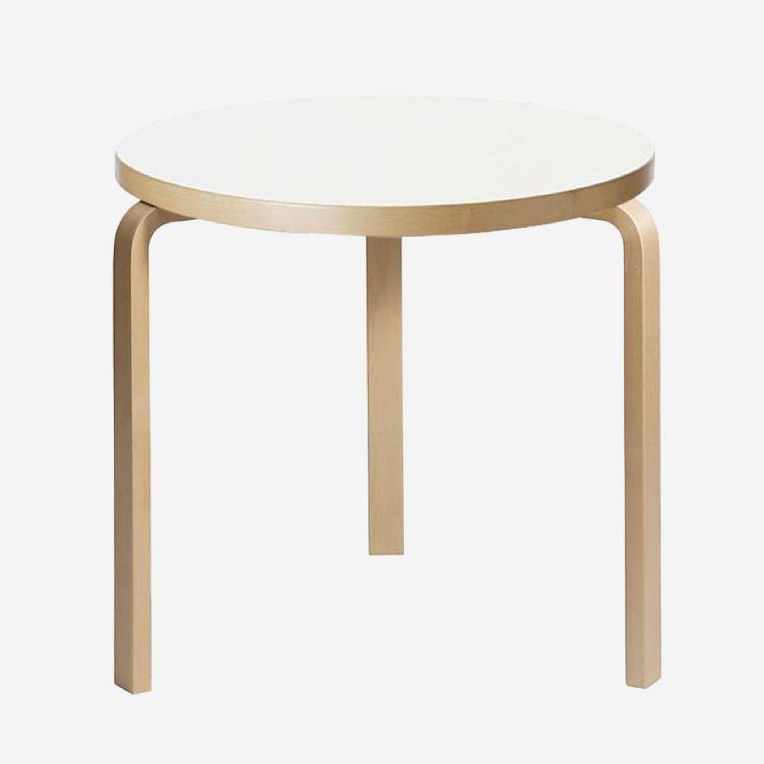 専用　Artek 90B ラウンドテーブル　ホワイトラミネート